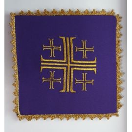 Bielizna kielichowa fiolet -  Krzyż Jerozolimski