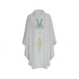 Ornat haftowany maryjny ecru (22)
