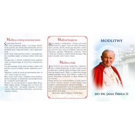 Folder składany Modlitwa do Św. Jana Pawła II