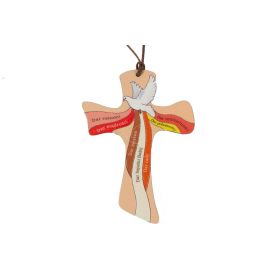 Krzyż drewniany - Bierzmowanie (Ceramika Drewniana)
