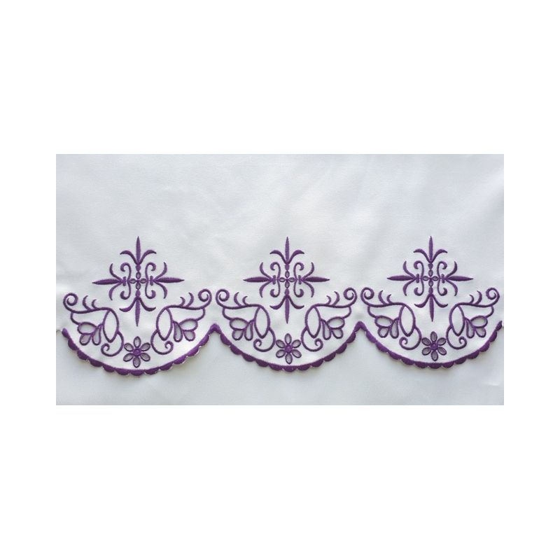 Obrus ołtarzowy haftowany - fioletowy krzyż (54)