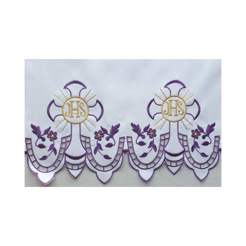 Obrus ołtarzowy haftowany - wzór eucharystyczny (201)