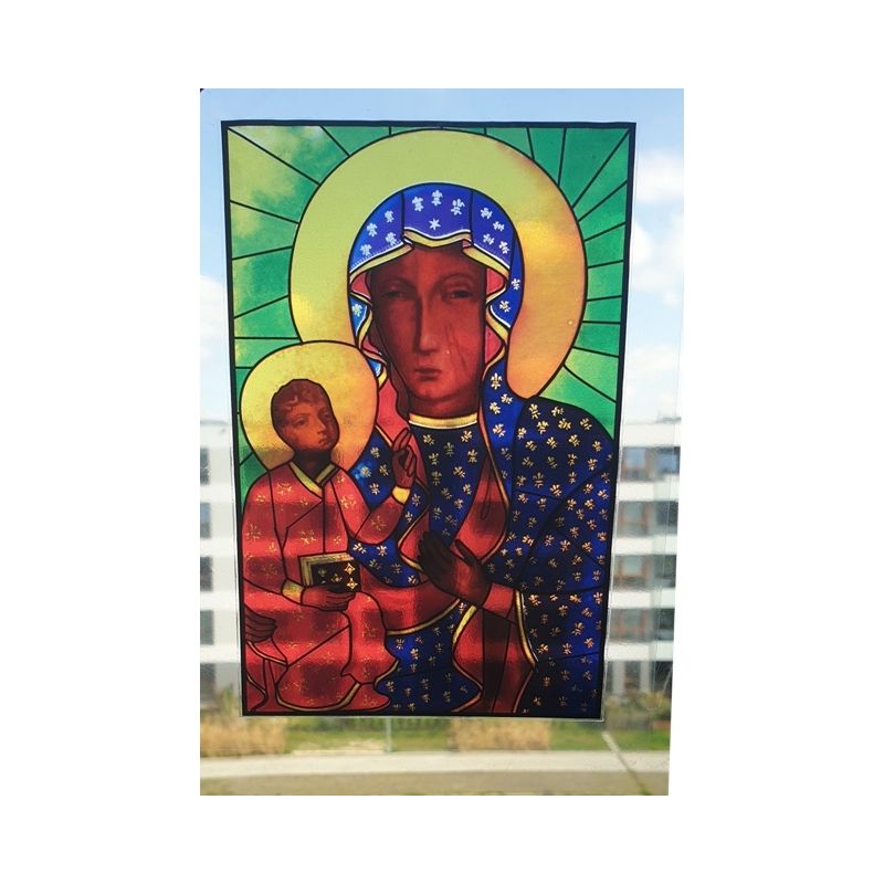 Witraż magnetyczny - Obraz Matki Bożej Jasnogórskiej
