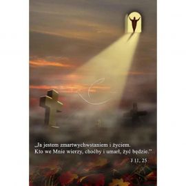 Plakat na Wszystkich Świętych – Ja jestem zmartwychwstaniem i życiem…