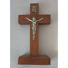 Krzyżyk drewniany stojący ciemny brąz 10x5 cm