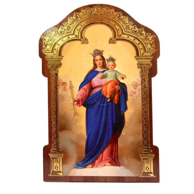 Obrazek HDF z złotą ramką Matka Boża Wspomożycielka (2)