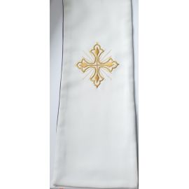 Stuła dwustronna kapłańska - biało-fioletowa (M)