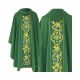 Ornat gotycki zielony haftowany - tkanina gładka (45)