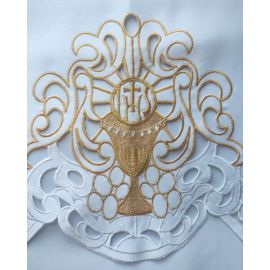 Obrus ołtarzowy haftowany - wzór eucharystyczny (218)