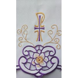 Obrus ołtarzowy haftowany - wzór eucharystyczny (221)