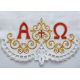 Obrus ołtarzowy haftowany - Alfa Omega (76)