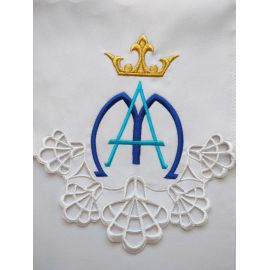 Obrus ołtarzowy haftowany - wzór Maryjny (98)