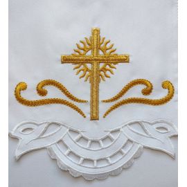 Obrus ołtarzowy haftowany - wzór eucharystyczny (107)