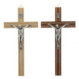 Krzyż drewniany wiszący, frezowany 16 cm