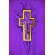 Ornat haftowany fioletowy  - krzyż (10)