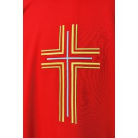 Ornat haftowany czerwony - krzyż (15)