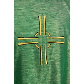 Ornat zielony haftowany - krzyż (18)
