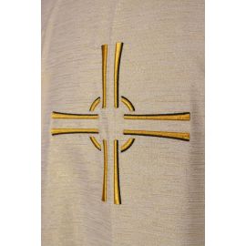 Ornat ecru haftowany - krzyż (18)