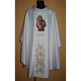 Ornat haftowany z wizerunkiem Świętego Antoniego