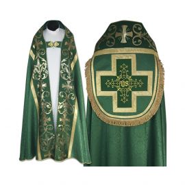 Kapa rzymska, kolory liturgiczne - tkanina żakard (10)