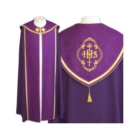 Kapa wzór gotycki IHS (kolory liturgiczne) - tkanina strecz (22)