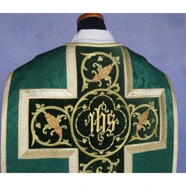 Ornat rzymski IHS - kolory liturgiczne, żakard (34)