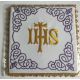 Palka haftowana IHS + fioletowy ornament (21)