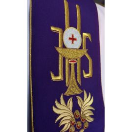 Szarfa, sygnatura, uchwyt do dzwonka fiolet