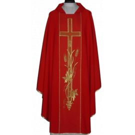 Ornat z komputerowo haftowanym pasem, kolory liturgiczne (14)