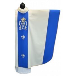 Ornat Maryjny haftowany pas - kolor ecru (2)