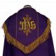 Kapa haftowana - IHS (kolory liturgiczne)