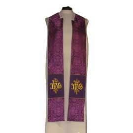 Kapa haftowana - IHS (kolory liturgiczne) - rozeta