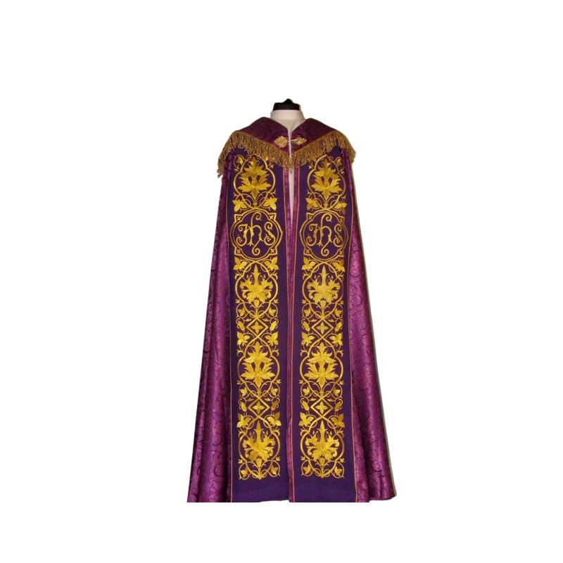Kapa haftowana - IHS  (kolory liturgiczne) - rozeta (1)