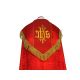 Kapa haftowana - IHS czerwona - rozeta (1)