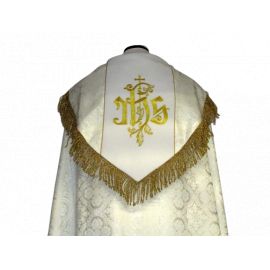 Kapa haftowana - IHS biała - rozeta (1)
