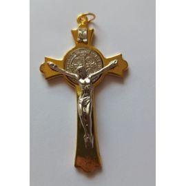 Krzyżyk św. Benedykta złoty 7,5 x 4,5 cm