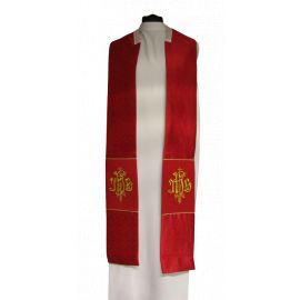 Kapa haftowana IHS rozeta - kolory liturgiczne (50A)