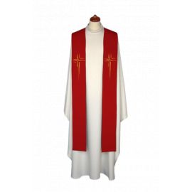 Stuła haftowana do koncelebry - kolory liturgiczne (2)