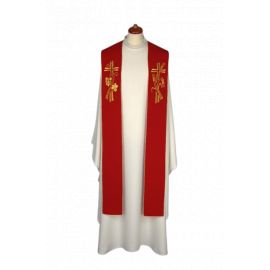 Stuła haftowana do koncelebry - kolory liturgiczne (7)