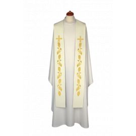 Stuła haftowana - kolory liturgiczne, bogaty haft (10)