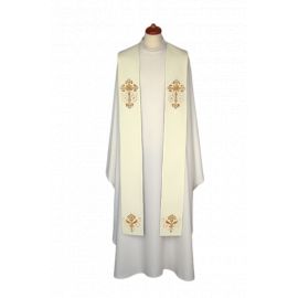 Stuła haftowana - kolory liturgiczne, bogaty haft (11)