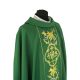 Ornat gotycki zielony haftowany - tkanina gładka (45)