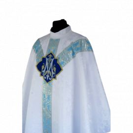 Ornat semi gotycki maryjny - tkanina żakard (68)