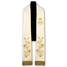 Stuła kapłańska Maryjna - haftowana (203)