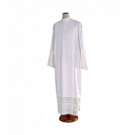 Alba kapłańska z białą, bawełnianą gipiurą (26)