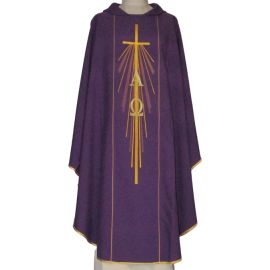 Ornat haftowany Alfa i Omega - kolory liturgiczne (11)