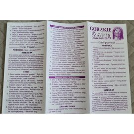 Gorzkie żale -folder składany na trzy części