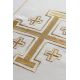 Ornat haftowany Krzyże Jerozolimskie - ecru (H8)