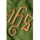 Ornat haftowany z symbolem IHS winogrona - zielony (H13)