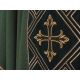 Ornat haftowany z symbolem Krzyża - zielony (H154)